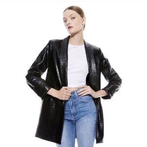 Alice & Olivia Kylie Vegan Leather Jacket